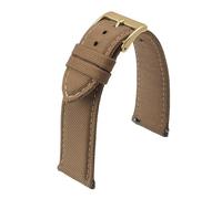 VDFNGFD Correa de reloj lona doble capa, nailon liberación rápida 18 mm, 19, 20, 21, 22 y 24, compatible con hombres(BROWN 3,19mm)