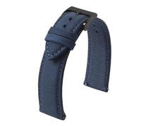 VDFNGFD Correa de reloj lona doble capa, nailon liberación rápida 18 mm, 19, 20, 21, 22 y 24, compatible con hombres(BLUE 2,18mm)