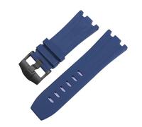 VDFNGFD Correa de reloj silicona compatible con AP Aibi 15703 Royal Oak Offshore Series Caucho Impermeable A prueba sudor Suave ComCompatible correa portátil 28 mm(Blue-Black-K14,30x24mm)
