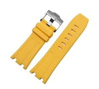 VDFNGFD Correa de reloj silicona compatible con AP Aibi 15703 Royal Oak Offshore Series Caucho Impermeable A prueba sudor Suave ComCompatible correa portátil 28 mm(Yellow-Steel-K14,28x24mm)