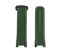 VDFNGFD Correa de reloj silicona goma 20 mm Compatible con Omega Seamaster 300 AT150 Rolex Black Green Water Ghost hebilla plegable(Green black)