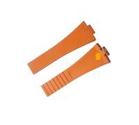 VDFNGFD Correas de reloj FKM azul marino y negro con hebilla de resorte de liberación rápida de 11 mm y 12 mm compatibles con relojes TISSOT PRX Powermatic de 35 mm y 40 mm.(Orange,11mm,Black Buckle)