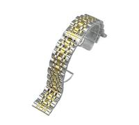 VDFNGFD Correas de reloj sólidas acero inoxidable, sustitutos 5,10 Uds., compatibles con hebillas mariposa AR Galaxy 10-22mm(Gold Silver,10MM_10PCS)