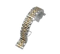 VDFNGFD Correas de reloj sólidas acero inoxidable, sustitutos 5,10 Uds., compatibles con hebillas mariposa AR Galaxy 10-22mm(Rose Gold Silver,12MM_5PCS)