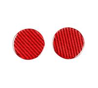 VDFNGFD Pegatina de fibra de carbono suave compatible con Camaro 2016, 2017, 2018 y 2019. Alfombrilla decorativa for taza de agua, 2 unidades.(Red)