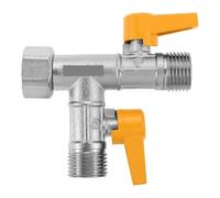 VDFNGFD Pieza de interruptor válvula desviadora 3 vías G1/2 "Distribuidor en T latón Distribuidor agua repuesto Compatible con ducha tubería cocina