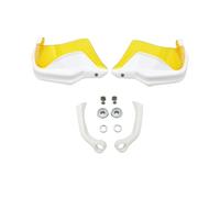 VDFNGFD Protector de Manos con Aspecto de Carbono Compatible con BMW R1200GS, R1200 GS, LC, R1250GS, GSA, F800GS, ADV, S1000XR, F750GS y F850GS.(White Yellow Set)