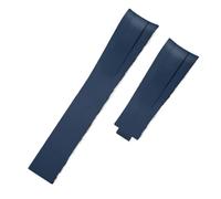 VDFNGFD Pulsera Correa de reloj ajustable goma fluorada suave con extremo curvado 20 mm 22 Compatible Tudor PELAGOS Black Bay 1958 39/41 1954 37(Dark Blue,22mm 41mm Dial,Rose Gold Buckle)