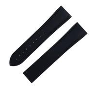 VDFNGFD Pulsera FKM de 20/21/22mm con enlace extremo curvado correa reloj goma fluorada suave Compatible Black Bay 1958 M79230R M79363N(Balck,22MM MIDD GOLD LINK_SILVER ROUND BUCKLE)