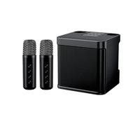 vdha -203 Set de Karaoke Altavoz Karaoke Inalámbrico Bluetooth Micrófono Doble Altavoz Micrófono Máquina Negro