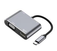 vdha EstacióN de Acoplamiento 4 en 1 Tipo C, Concentrador MultifuncióN Compatible con USB C A/VGA/USB 3.0/Carga PD para Convertidor de Conmutador