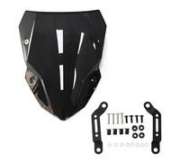 Vdifsvb Carenabris para Kawasaki Z500 ABS Z500 SE 2024 2025, Visera para Parabrisas De Motocicleta, Soporte De Protección para Parabrisas. Parabrisas Moto(Negro)