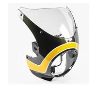 Vdifsvb Carenabris Parabrisas Delantero De Motocicleta para Kawasaki Z900RS 2018-2025 2021 2022 23 2024, Carenado De Faros Delanteros De Estilo Retro Parabrisas Moto(Yellow Clear)