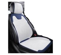 Vdifsvb Funda Asiento Coche Cojines Universales De Seda Fría para Asiento Coche Cojín Dividido para Individual Juego Trasero(White Front Seat)
