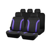 Vdifsvb Funda Asiento Coche Fundas Asiento Coche Universales Y Transpirables Compatibles con Mayoría De Coches SUV Tejido Malla Aire Empalme Poliéster(Purple 5 Seat)