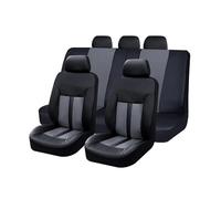 Vdifsvb Funda Asiento Coche Fundas Universales De Cuero PU para Asientos Coche, Accesorios para Interiores Coches, SUV Y Camiones(Grey)