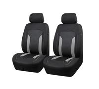 Vdifsvb Funda Asiento Coche Fundas Universales De Malla Gris para Asientos Coche con 3 Cremalleras Y Compatible Airbags Traseros Divididos(2 Front Seat Covers)