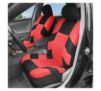 Vdifsvb Funda Asiento Coche Juego Completo De Fundas para Asientos Coche, Universales, para La Mayoría Coches, con Diseño Huellas Neumáticos(Red 5 Seat Set)