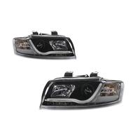 Vdifsvb Juego Faros Delanteros A4 B6 2001 2002 2003 2004 Conjunto Faros Kit Accesorios Lentes proyector Faros Coche(Low Beam Led)