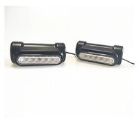 Vdifsvb Moto Faro Delantero Apto Para Barras De 1,25'' Luz LED De Señal De Giro Para Barra De Carretera De Motocicleta, Color Blanco Y Ámbar(Negro)