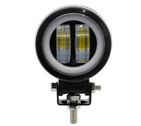 Vdifsvb Moto Faro Delantero Barra De Luces LED De Trabajo Tipo Ojo De Ángel Para Coche, 4x4, Todoterreno, Camión, Barco, ATV, 12 V, 24 V, Haz De Inundación Blanco(A 1*White and Amber)