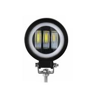 Vdifsvb Moto Faro Delantero Barra De Luces LED De Trabajo Tipo Ojo De Ángel Para Coche, 4x4, Todoterreno, Camión, Barco, ATV, 12 V, 24 V, Haz De Inundación Blanco(A 1 * 30W White)