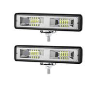 Vdifsvb Moto Faro Delantero Barra De Luces LED De Trabajo Universal De 48 W, Foco Para Todoterreno, 3030, 34 SMD(2 pieces)