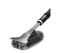 VDISRR Cepillo para Parrilla con raspador de cerdas de Acero Inoxidable, Cepillo para Parrilla de 18"Accesorios para Parrilla para Porcelana, carbón, Gas, Parrilla eléctrica, para Regalo para Hombres