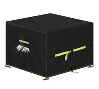 VDISRR Funda Mesa Exterior Impermeable 150x150x75cm, Tela Oxford 420D Funda Protectora Muebles de Jardin Cubre Mesa y Sillas Exterior con Salida de Aire Anti-UV, Antivento, Antipolvo