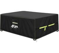 VDISRR Funda Mesa Exterior Impermeable 160x100x74cm, Tela Oxford 420D Funda Protectora Muebles de Jardin Cubre Mesa y Sillas Exterior con Salida de Aire Anti-UV, Antivento, Antipolvo