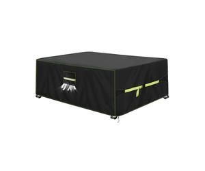 VDISRR Funda Mesa Exterior Impermeable 160x150x85cm, Tela Oxford 420D Funda Protectora Muebles de Jardin Cubre Mesa y Sillas Exterior con Salida de Aire Anti-UV, Antivento, Antipolvo