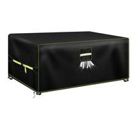 VDISRR Funda Mesa Exterior Impermeable, 600D Oxford Funda para Muebles de Jardín 125x63x74cm, Funda Protectora para Sofa con Salidas de Aire Cubierta de Muebles de Patio Anti Viento, Anti UV