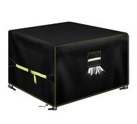 VDISRR Funda Mesa Exterior Impermeable, 600D Oxford Funda para Muebles de Jardín 135x135x75cm, Funda Protectora para Sofa con Salidas de Aire Cubierta de Muebles de Patio Anti Viento, Anti UV