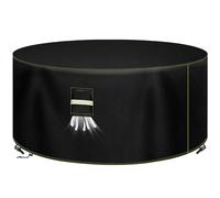 VDISRR Funda Mesa Exterior Impermeable, 600D Oxford Funda para Muebles de Jardín Ø190x74cm, Funda Protectora para Sofa con Salidas de Aire Cubierta de Muebles de Patio Anti Viento, Anti UV