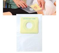 VDLLQYN, 60 bolsas de colostomía, bolsa de fístula simple, bolsas drenables de una pieza for el cuidado del estoma de ileostomía de ostomía, cortadas a medida (máx. 35-60 mm) ，Bolsa de ostomía