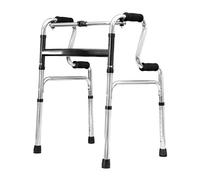 VDLLQYN, Ancianos, ss Tubo de Acero Ligero Plegable de Cuatro Ruedas con Asiento Acolchado Cesta de Transporte Ayuda for Caminar Anhelan,Andadores(Grey)