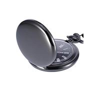 VDLLQYN, Antiguo Liso con Cadena de Acero,Relojes de Bolsillo(Black)