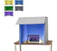 VDLLQYN, Cabina de grabación portátil, 80 x 80 x 80 cm, aislamiento, caja for micrófono, ideal for casa, oficina y estudio.,Estudio de Grabación Simple Portátil(Blue)