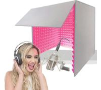 VDLLQYN, Cabina insonorizada tipo cubo for aislamiento de micrófonos, cabina de sonido portátil, cabina de grabación vocal, cubierta insonorizada de escritorio,Estudio de Grabación Simple Portátil