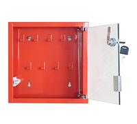 VDLLQYN, Caja de Llaves pequeña for Oficina, Mini Armario for 9 Llaves, Transparente, for Pared, con gestión Visual de Llaves, tamaño Compacto,Organizador de Llaves(Orange Key Lock)