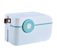 VDLLQYN, Caja de primeros auxilios familiar Caja de almacenamiento médico Cofre Caja de primeros auxilios vacía de plástico for cuidado en el hogar y emergencias de viajes al aire libre, 18,5 x 18,5 x