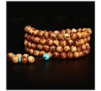 VDLLQYN, Collar de pulsera con cuentas Thuja de primera calidad, 108 cuentas de Buda Mala for hombres y mujeres, meditación de oración ，Pulseras Bodhi