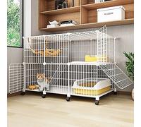 VDLLQYN, Jaulas for gatos, parque infantil for interiores, recinto for gatos, jaula for hurones, jaulas for perros grandes, perreras for gatos con rueda universal, for gatos, conejitos, chinchillas ，J