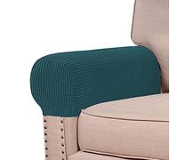 VDLLQYN, Juego de fundas for reposabrazos de poliéster suave - Fundas antideslizantes for reposabrazos de sillas, sofás y sillones - Gris - Juego de 4 ，Funda de sofá y sillón(Set of 6 Dark Water Blue)