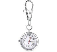 VDLLQYN, Llavero Reloj de Bolsillo de Enfermera con Esfera Grande y Hebilla de Llave Reloj portátil Unisex for niños, Hombres, Enfermeras,Relojes de Bolsillo