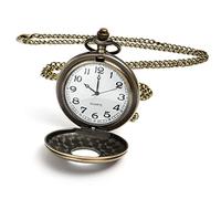 VDLLQYN, Reloj de Bolsillo Moderno, con Cadena, números Romanos Reloj de Bolsillo Elegante for cumpleaños, Aniversario, Navidad, Día del Padre,Relojes de Bolsillo(Bronze)