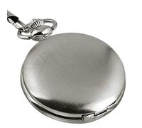 VDLLQYN Relojes de Bolsillo Reloj de Bolsillo clásico con Cadena Colgante de Superficie Lisa Steampunk Retro Vintage for Hombre(Silver)