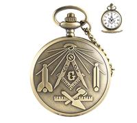 VDLLQYN Relojes de Bolsillo Reloj de Bolsillo Vintage for Hombre, Reloj de Bolsillo Grande de Cuarzo con Cadena, for el día del Padre, Navidad