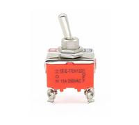 VDOQTLJT 1 Interruptor basculante E-TEN1221 de 15 A, 250 V CA, 4 Pines, Encendido y Apagado, microinterruptor Naranja.(E-TEN1221)