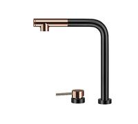 VDOQTLJT Grifo de Cocina extraíble con Interruptor Independiente, Tres en uno, Filtro Agua Caliente y fría, Color Oro Rosa Negro